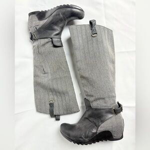 Puma Balmoral Herringbone And Leather Boots Women's Size 7